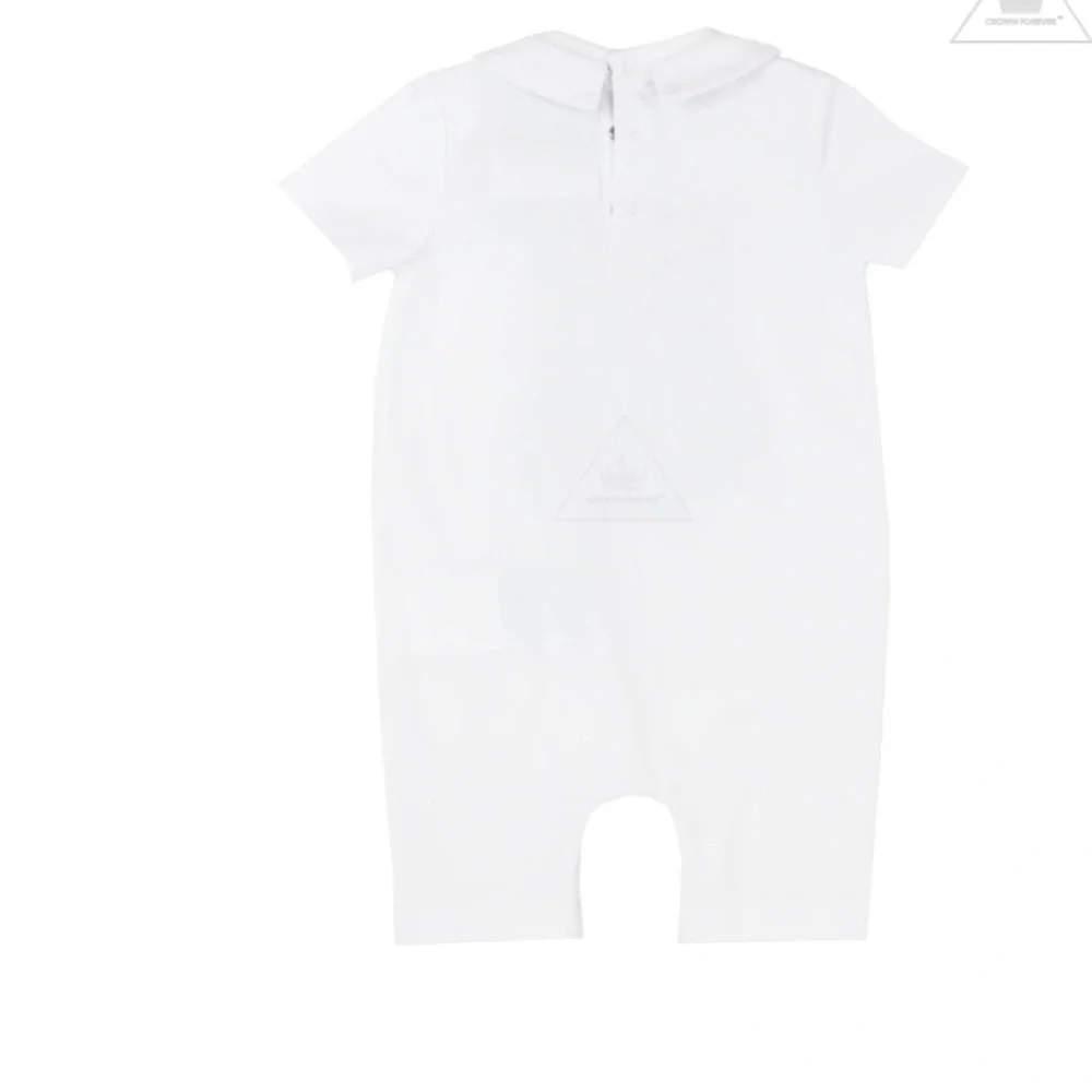 Moschino White Baby Romper with Teddy Bear Print